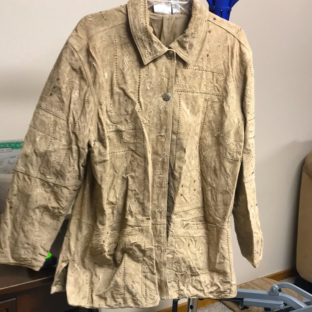 NWOT CHICO’S brand leather jacket